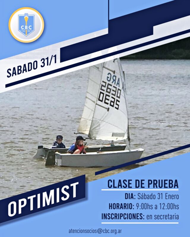 Clase de prueba de VELERO OPTIMIST Clase de prueba de VELERO OPTIMIST